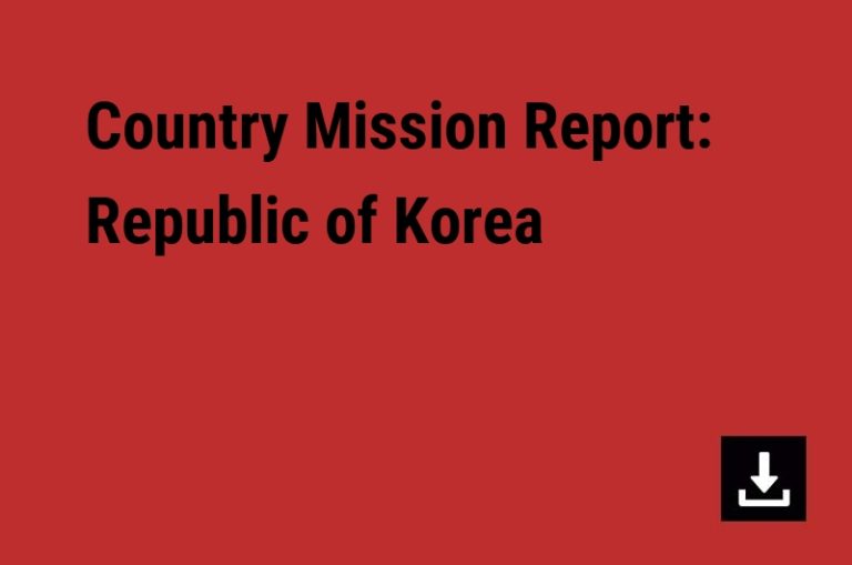 Country Mission Report: Republic of Korea